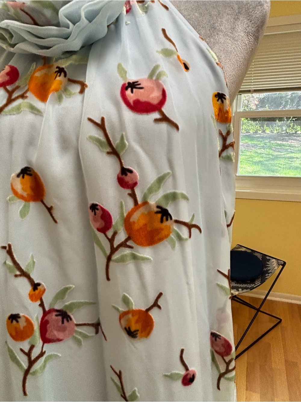 Light Blue Floral Halter Maxi Dress by Sea XL - Picture 7 of 9